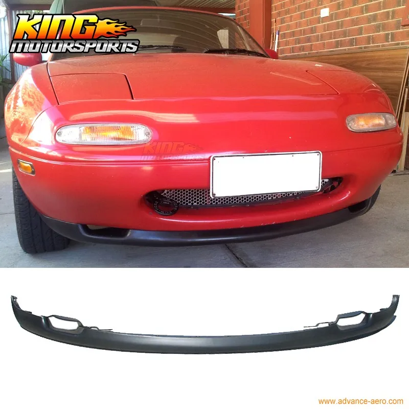 FD Side Skirts Extension PU Bumper Lip GT-Speed 2x Combo for 1990-1997 Mazda Miata RS Front 