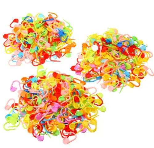 Hot Sale 50/100/500pcs Mixed Color Knitting Crochet Locking Stitch Needle Clip Marker Mayitr Crochet Locking Stitch