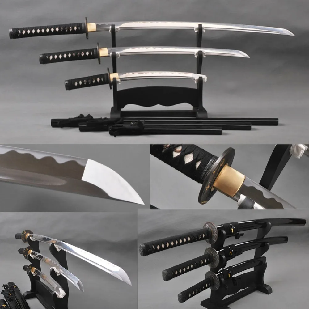 Японские мечи ручной работы SHI JIAN набор катана + Wakizashi tento Высокоуглеродистая