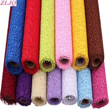 

ZLJQ Wedding Party Decoration Organza DIY Bouquet Gauze Packing Material Supplies Flowers Floral Hollow Yarn For Birthday Decor