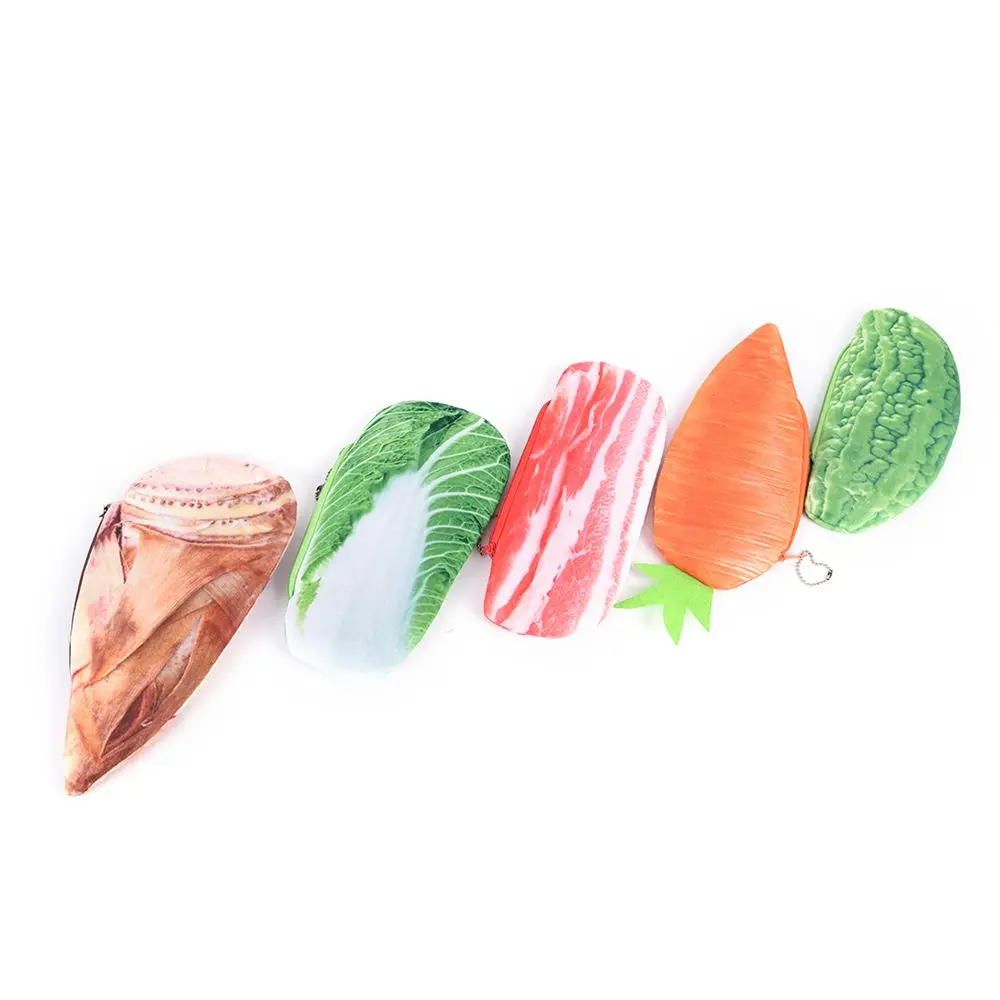 Оригинальный чехол для карандаша новинка овощи фрукты мясо рыба пенал милые