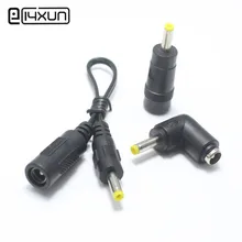 1 pcs 5.5*2.1mm jack fêmea de 4.0*1.7mm Plugue macho Adaptador de Conector de Alimentação DC Laptop 90/180 Graus/com Cabo