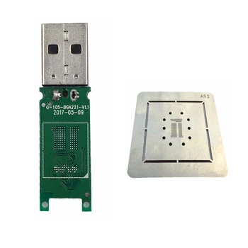 

Newest 2pcs/lot eMCP221 mw6688 major controller usb 2.0 U disk PCB and eMCP221 reball stencil for eMCP BGA 221 chips DIY U disk