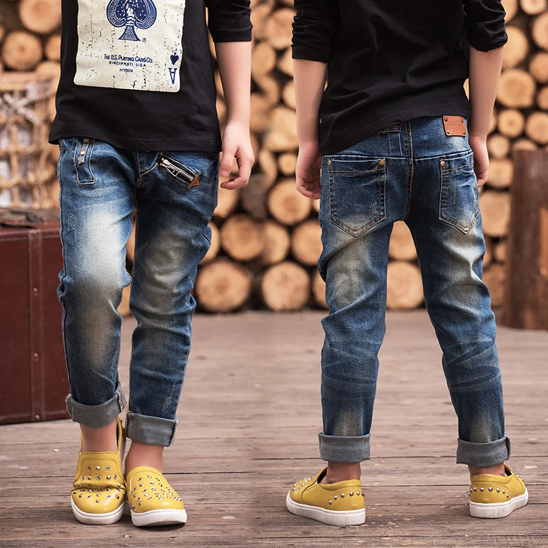 

Children's clothing 2019 Spring trousers children baby pants Slim Personality Boys jeans Free shipping
