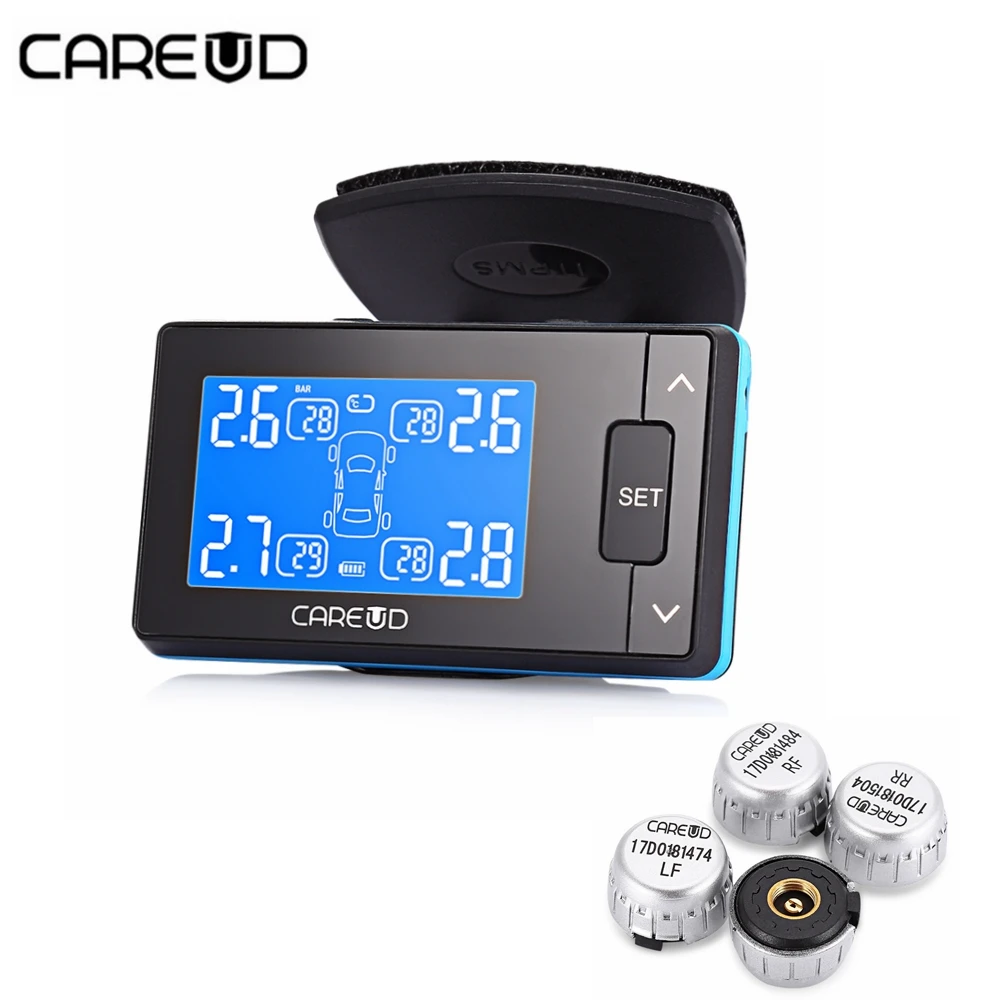 

12V Car TPMS Tyre Pressure Monitoring System 4 Wireless Extrenal Sensors LCD Display Auto Tire Pressure Security Alarm 0 -116PSI