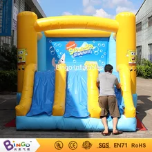 Cartoon design spongebob inflatable jumper,inflatable bounce house cobo for children kids can customize BG-G0468 toy