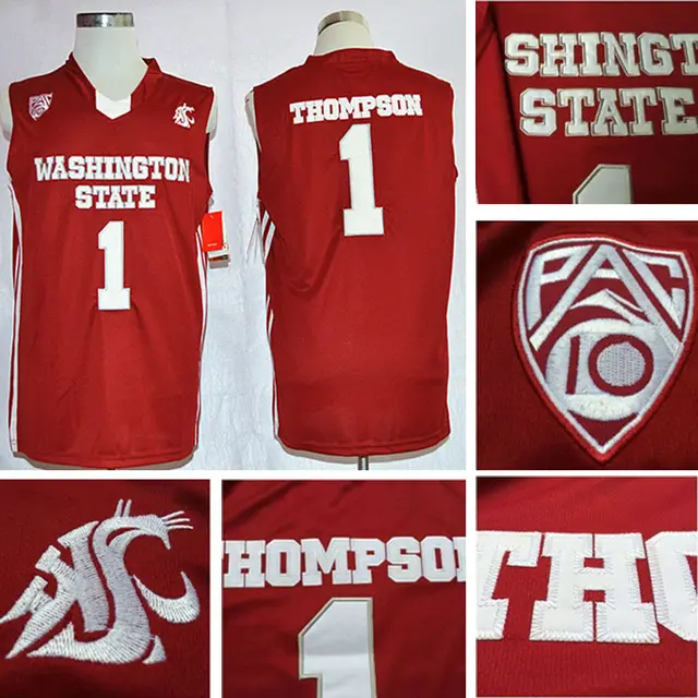 1 Klay Thompson Washington State Jersey Washington State Cougars Klay