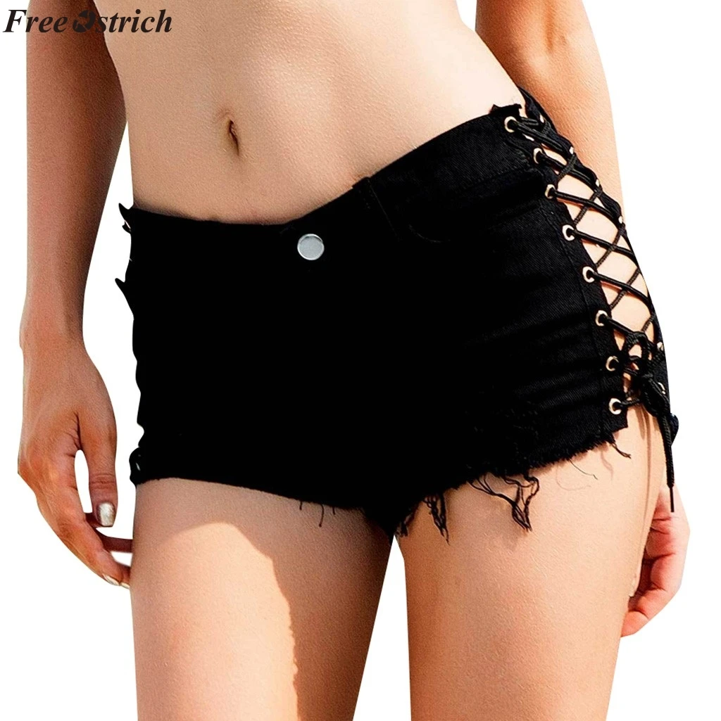 

FREE OSTRICH new arrival casual summer hot sale denim women shorts high waists fur-lined leg-openings Plus size sexy short Jeans