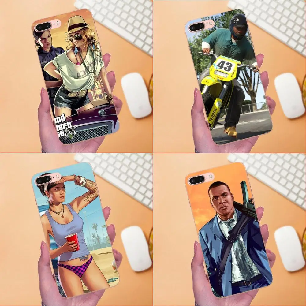 Мягкий с рисунком из ТПУ Gta 5 для Galaxy A3 A5 A7 On5 On7 2015 2016 2017 Grand Alpha G850 Core2 Prime S2