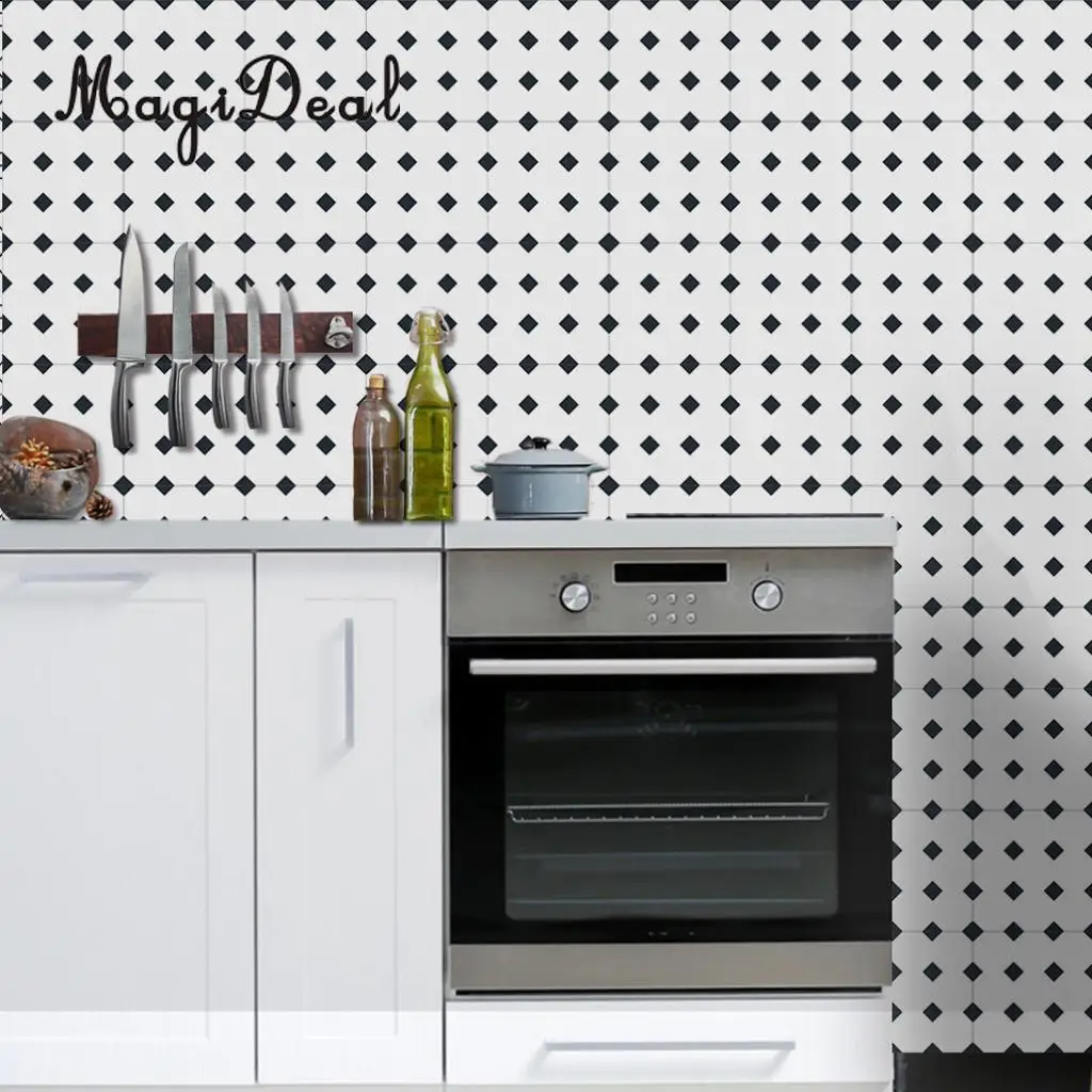 MagiDeal самоклеющиеся ПВХ плитки наклейки для ванной кухни Настенные напольные наклейки 20 см x 5 м