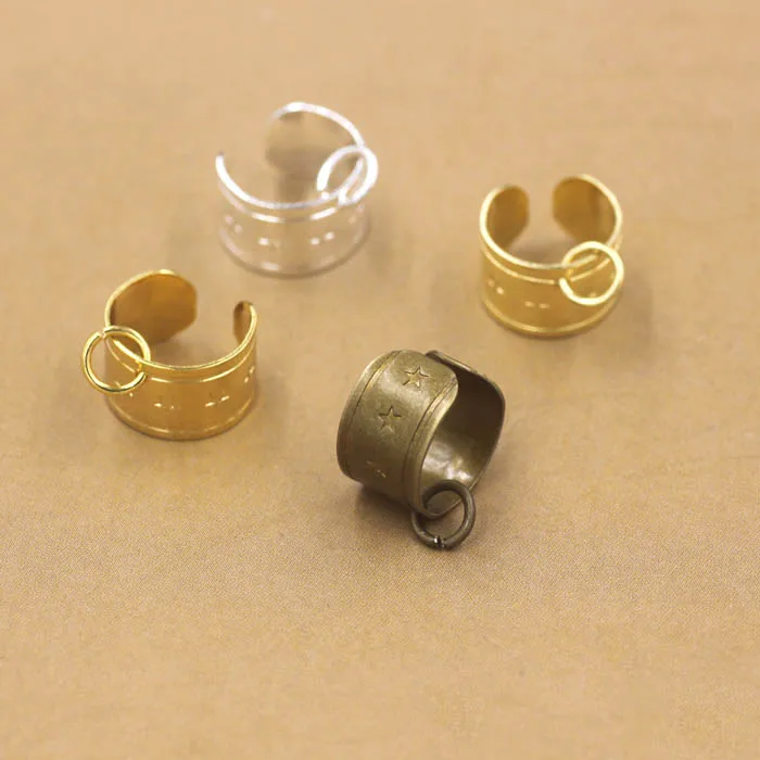 

10*7mm Ear Cuff Wrap Earrings with Loop Jewelry Piercing Clip On Earrings Cartilage Clip DIY Settings Findings 4 Colors