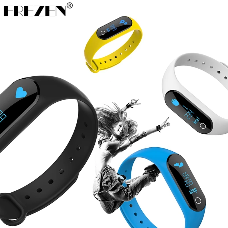 FREZEN SmartWristband M6S OLED display Heart Rate Monitor Smartband Bracelet Health Fitness Tracker For Android iOS