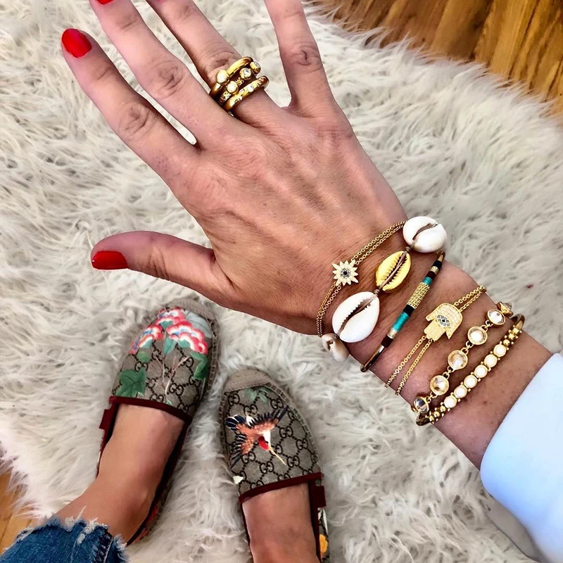 

Miwens 2019 New Arrival Shell Metal Maxi Bracelets Chain Charm Women Boho Vintage Lady Girls Wholesale Handmade Jewelry INS A431