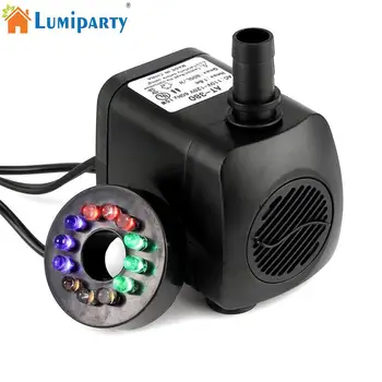 

Mini Submersible Water Pump with 12 LED Light for Aquariums Fish Pond Fountain Waterfall Fountain Pump
