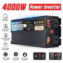Solar power inverter Reine sinus welle 4000W auto inverter DC 12V 24V 48V 60V zu AC 220V LCD/Led-anzeige Spannung transformator(China)