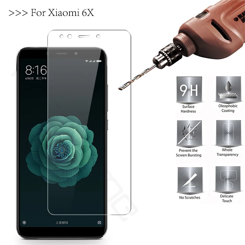 Original Xiaomi Mi 6X 4GB RAM 64GB ROM 5.99 Tempered Glass Screen Protector For Transparent Protective Film | Мобильные телефоны и