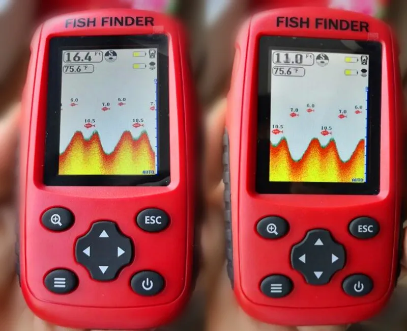 Echosonda FFW718 ulepszony akumulator i kolorowy bezprzewodowy przenośny lokalizator ryb 40 M/120FT Alarm głębokości sonaru Ocean River Lake Echosonda FFW718 ulepszony akumulator i kolorowy bezprzewodowy przenośny lokalizator ryb 40 M/120FT Alarm głębokości sonaru Ocean River Lake