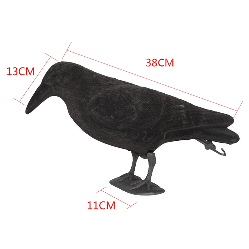 Искусственный Пластик Jet ворона манок стенд Для тела Средства ухода за кожей стоп угрозу для наружного Охота Манки дома и сада Украшения Борьба с вредителями
