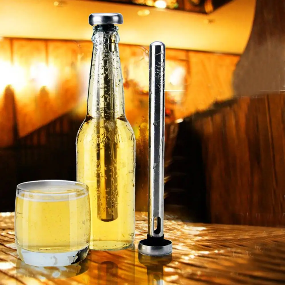 

2pcs/box 304 Food-grade Stainless Steel Ice Wine Chiller Wine Cooler Ice Bucket Wijnkoeler Beer Whisky Cooling Rods