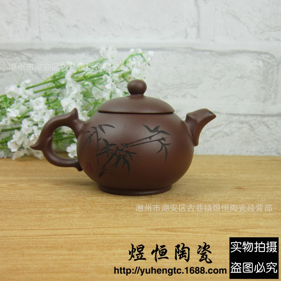 Исин Zisha сырой руды, высокого качества 'xishi' чайник, 220cc Фиолетовый глины, пуэр, Улун горшок