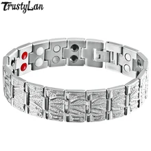 Мужские ювелирные изделия из нержавеющей стали, здоровые магниты, мужской браслет, для мужчин, Электротерапия, магнитные мужские браслеты и браслеты,, Подарки для него