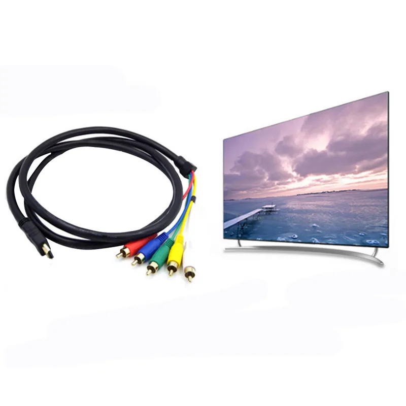 1.5 M HDMI إلى 3 RCA HDMI كابل الصوت AV محول الذكور إلى الإناث الصوت و الفيديو كابل AV للتلفزيون الكشافات