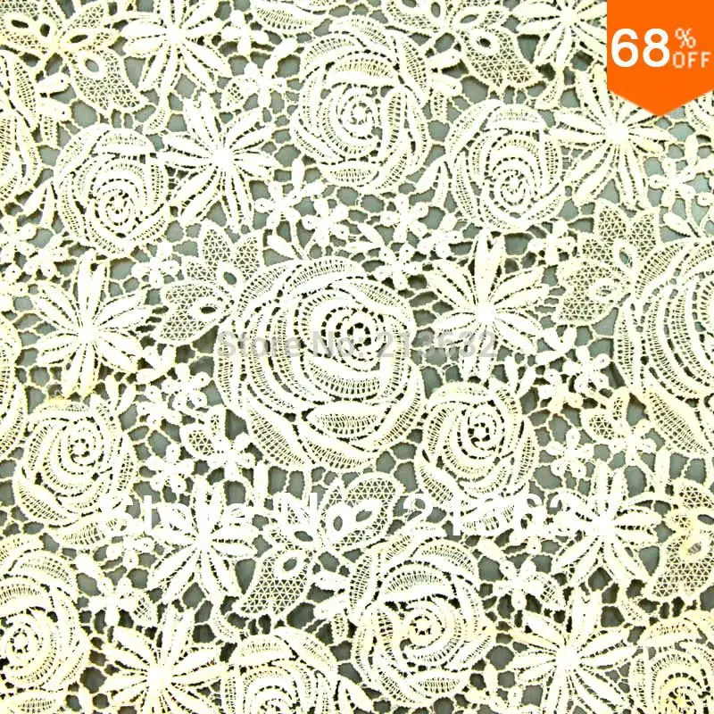 

D po55 Brand hollow out water soluble embroidered cloth Full picture of the fabric manufacturers custom computer embroidery