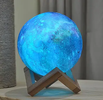 

Dropship 3D Print Star Moon Lamp illusion Remote Colorful 16 colors Change Kids Creative Gift Usb Led Night Light Party decor