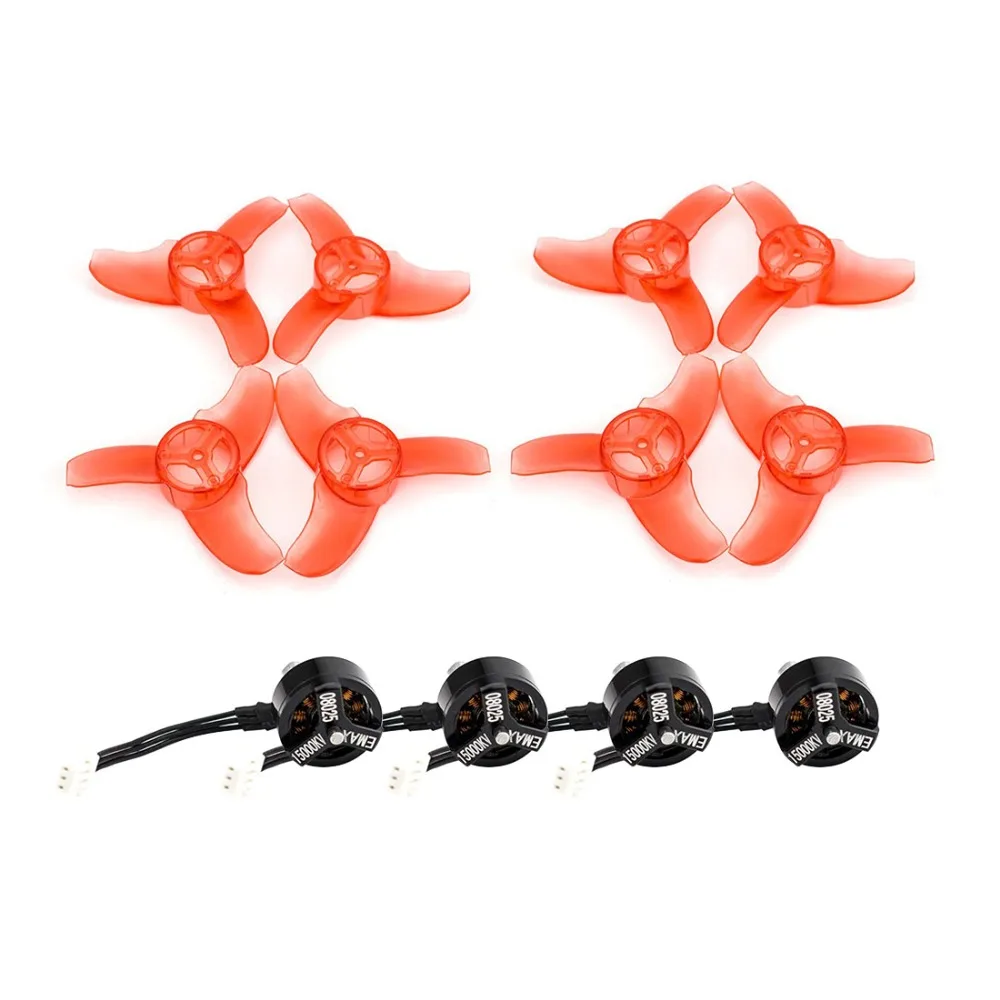 

EMAX Tinyhawk Indoor FPV Drone Quadcopter Spare Parts Combo Set 08025 Brushless Motor 15000KV + 40mm 3-Blade CW CCW Propellers