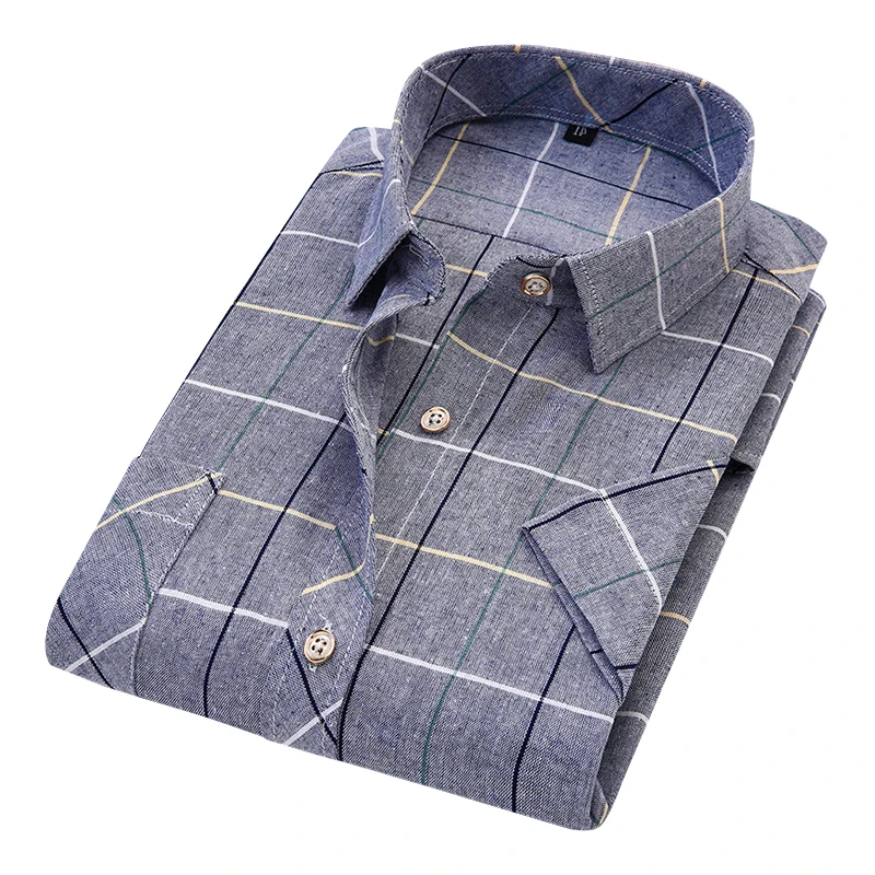 DAVYDAISY 2019 جديد وصول الصيف الرجال القمصان الرجل الكلاسيكية منقوشة قصيرة الأكمام قميص الأزياء عارضة رجل camisa الغمد DS241