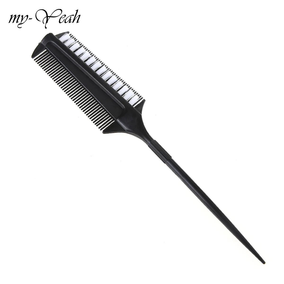 

Professional Hairdressing Double Side Dye Comb with Nylon Dyeing Brush Tinting Combs Hair Color Styling Tools