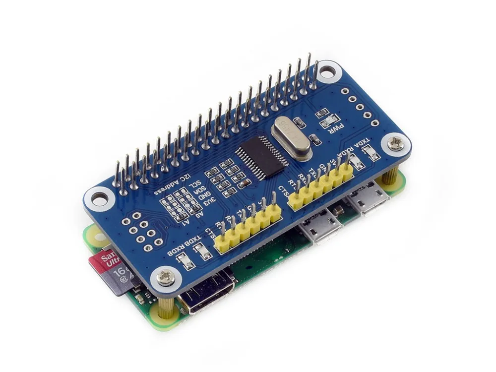 Расширительная шапка последовательного интерфейса для Raspberry Pi Zero/Zero W/Zero WH/2B/3B/3B +