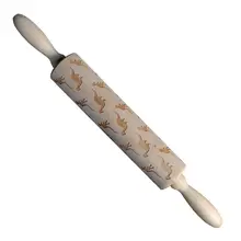 Пасхальная рельефная Скалка резная деревянная форма для выпечки печенья печенье, фондан, пирог, тесто роликовая форма динозавры печать штамп