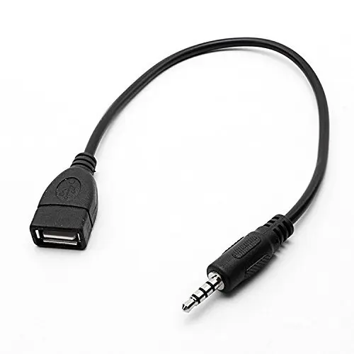

USB Female to AUX 3.5mm Male Jack Plug Audio Data Charge Cable