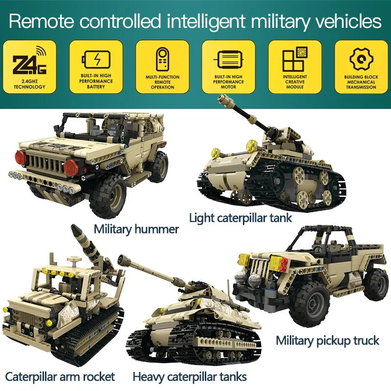 Военные строительные комплекты совместимые с немецким танком Тигр M1A2 наборы