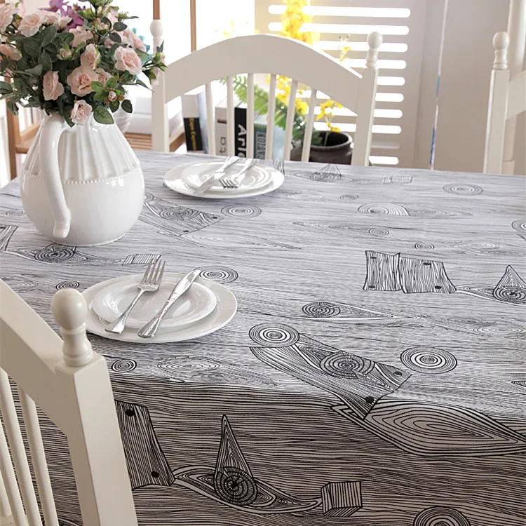 

Rural Wood Strips Table Cloth Dinner Rectangular Grey Antiderapant Tablecloth Home Kitchen Tischdecke Decor Desk Table Covers