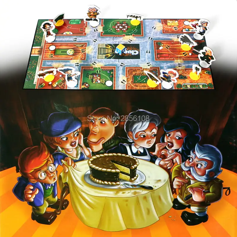 Júnior o Case do Bolo de Chocolate Jogo de Tabuleiro da Família Jogo de Festa Engraçado Cluedo Faltando Clássico Criança Adulto Brinquedo Educativo 2 High Quality Brinquedos e hobbies