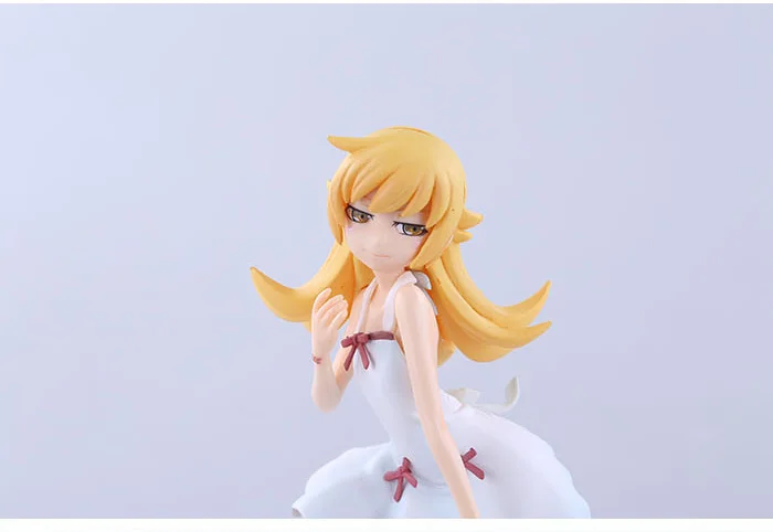 Японское аниме Oshino Shinobu Фигурки игрушек 17 см alter Sunshine Girl Kiss-Shot Wearing соломенная шляпа и платье сексуальная девушка фигура