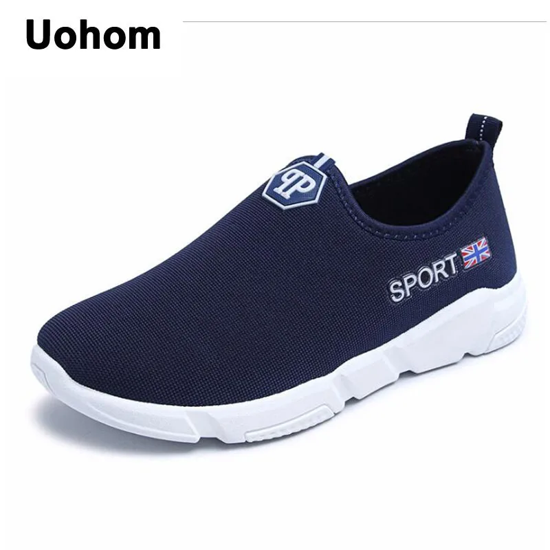 

Uohom Casual Shoes For Men Summer Breathable Slip-on Men Leisure Sneakers Fashion Designer Comfort Flat Shoes Sapatos Masculino