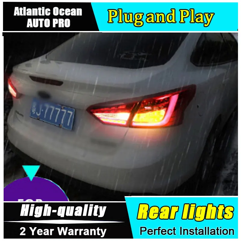

taillights For Ford focus 3 2012-2014 LED rear lamps For Focus fog lights+Trunk Lamp DRL+Turn light car styling