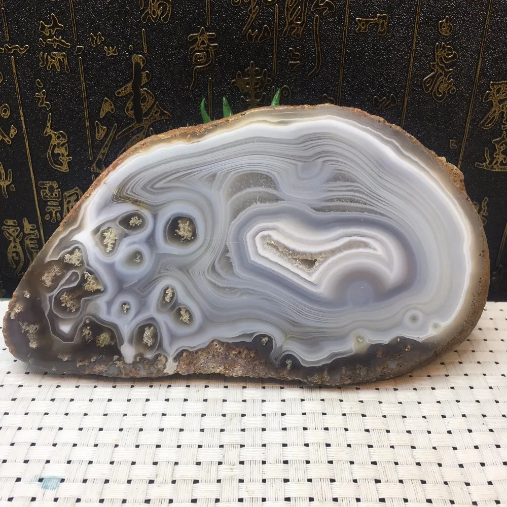 

Unique Home furnishing large size natural mineral agate slice coaster mat healing crystals gemstone for home decoration fengshui