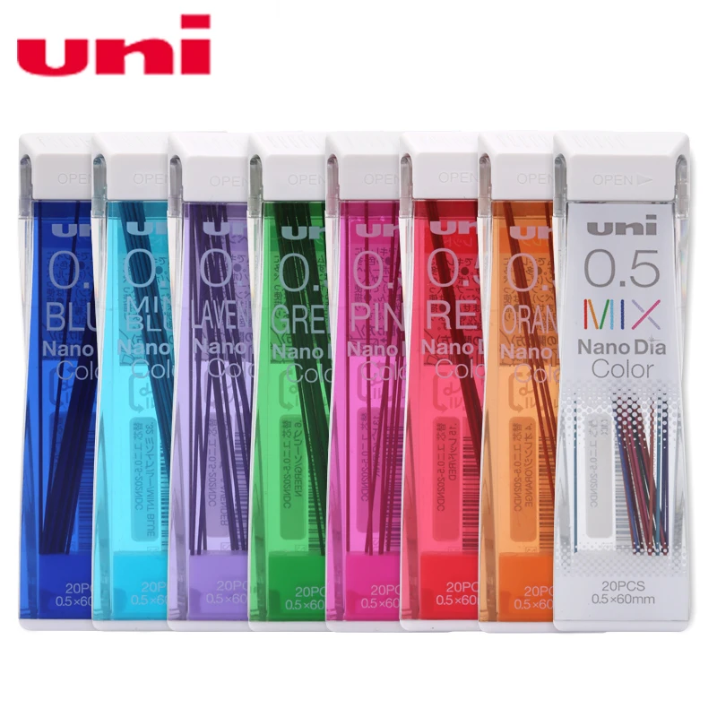 Japan Uni Nano Dia Color 0.5 202NDC colored Mechanical pencil leads
