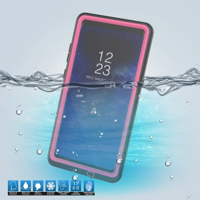 <b><p>Galaxy Note Warproof Case Slim Fingnt Ideification</p></b><b><p>ギャラクシーノート8防水ケーススリム指紋識別IP68の耐震性Snowproofカバーサムスンバッグ</p></b><br /><br /><p align='center'>