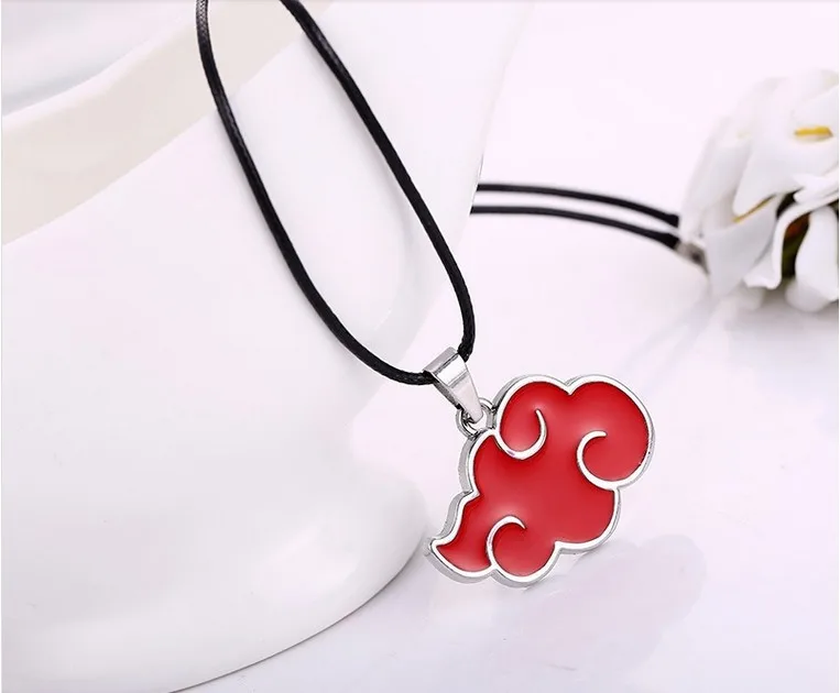HSIC Naruto Anime Akatsuki Red Cloud Necklace Floating Locket