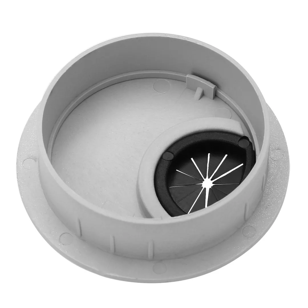 1pcs 80mm Useful Computer PC Table Desk Cable Outlet Silver Hole Cover Line Holder Wiring Accessories Mayitr
