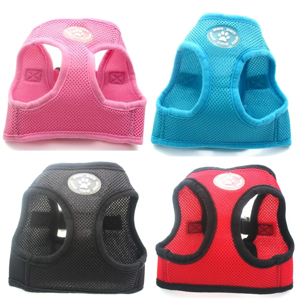 Dog Control Harness Soft Paw Rubber Mesh Walk Collar pet puppy harness 4 colors 2 sizes available | Дом и сад