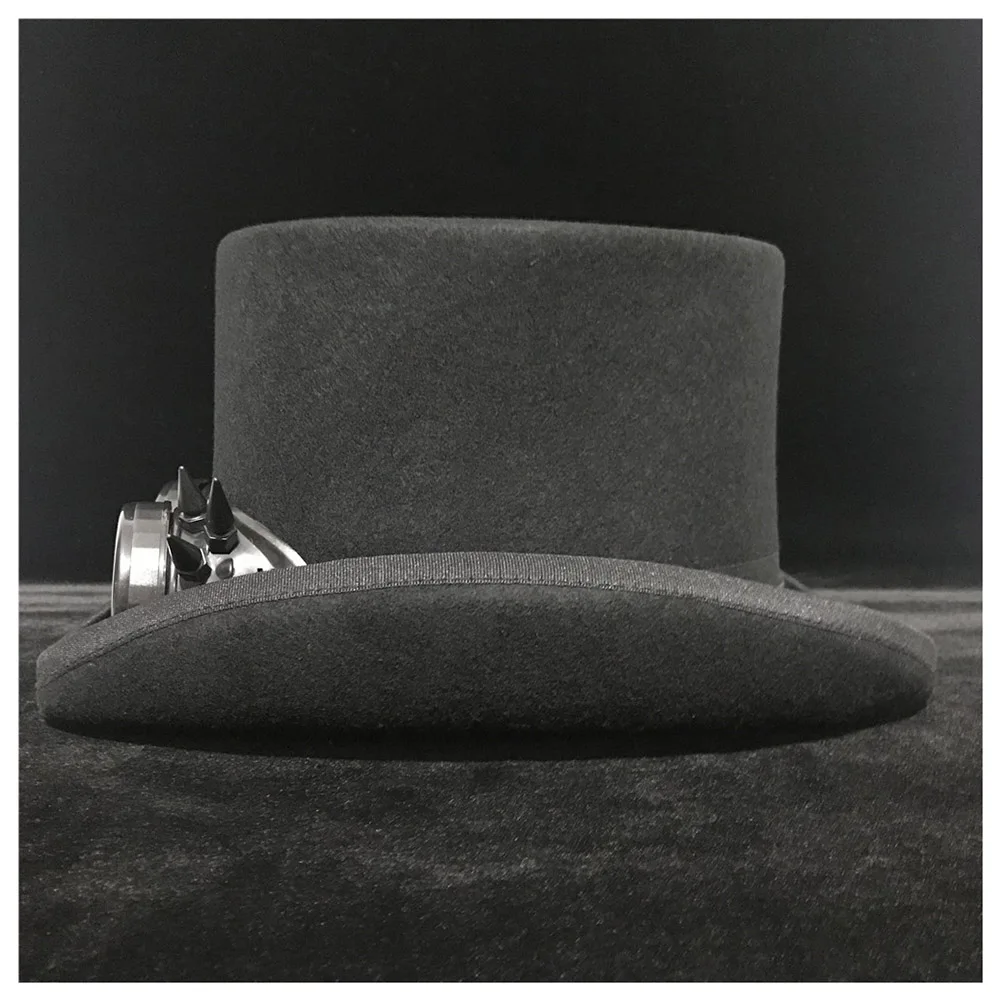Верхняя шляпа в стиле стимпанк для женщин и мужчин, шерсть, в стиле панк, женская шапка с зубчатой передачей, женские фетровые очки, вечерние шапки для косплея, Размеры s m l xl, шапка в стиле стимпанк