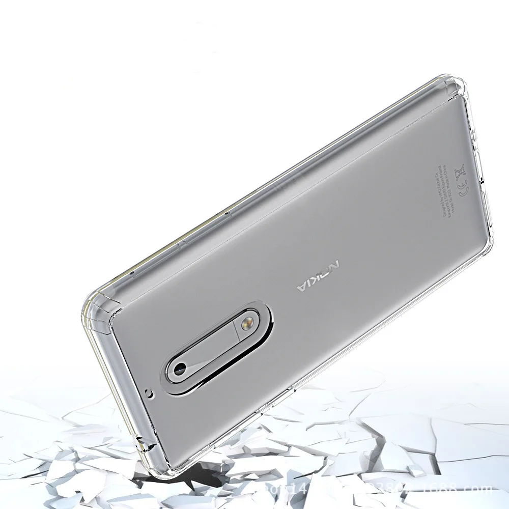 Чехол для Nokia 5 гибридная мягкая силиконовая рамка жесткая акриловая задняя