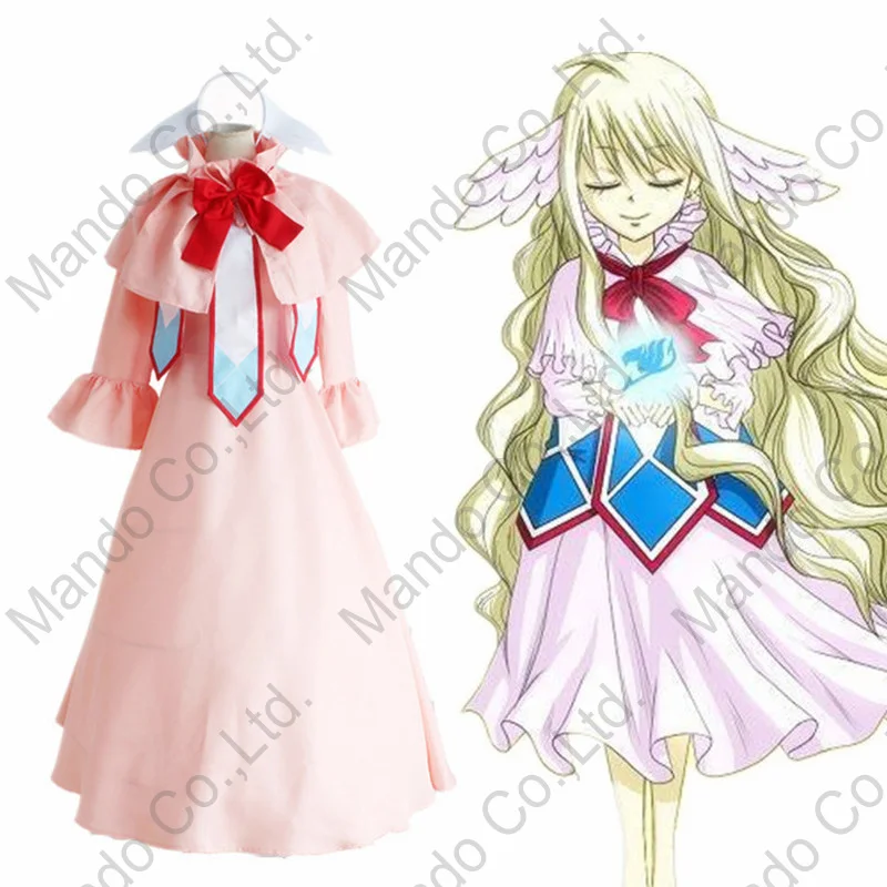 anime fairy tail mavis zinnober cosplay kostüm mädchen nette lolita dress  frauen halloween cosplay party outfit 4 stücke set