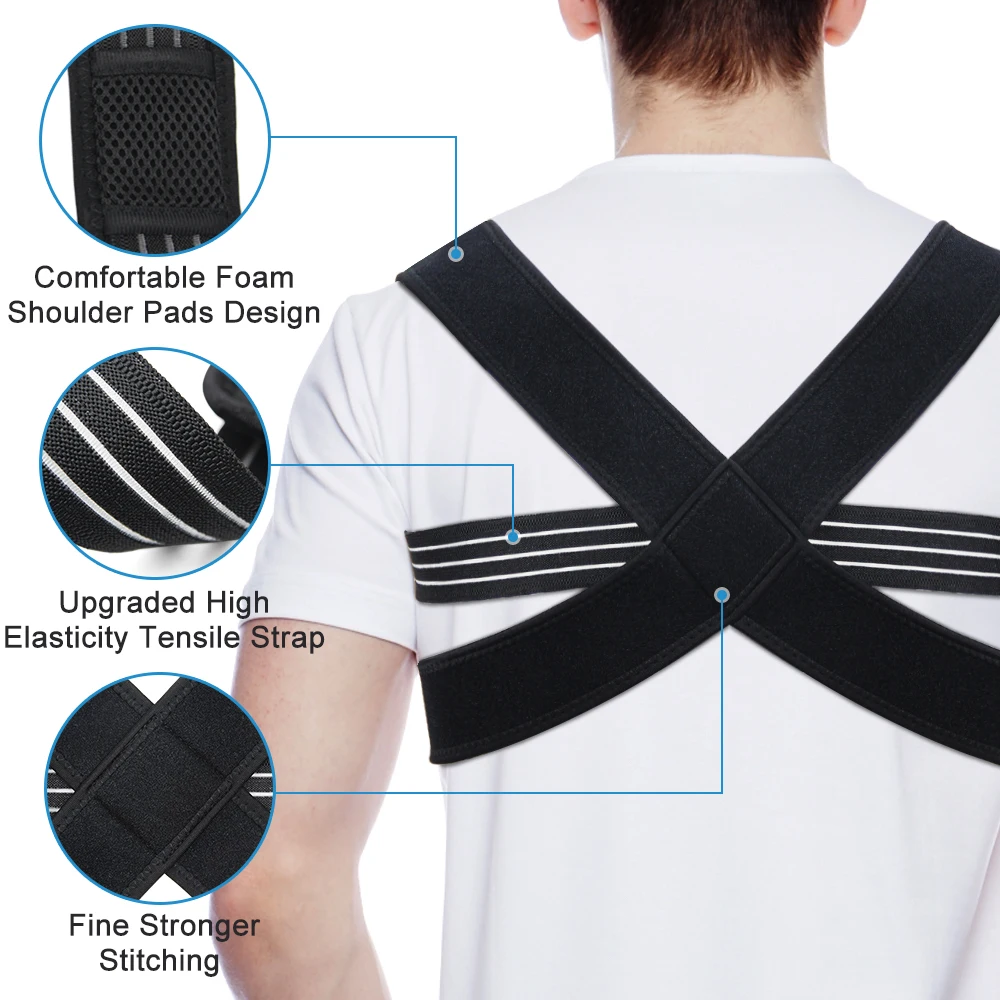 Прямая поставка корректор X Shape Back Brace выпрямитель для верхней части плеча